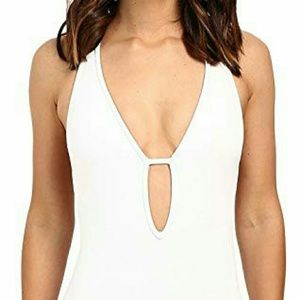 🍋Jets Jessika Allen Plunge One Piece Bathing Suit